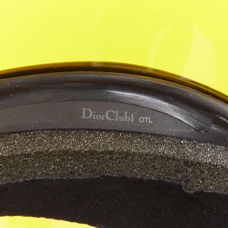 CHRISTIAN DIOR DiorClub1 Signatire yellow visor shield hat For Sale 4