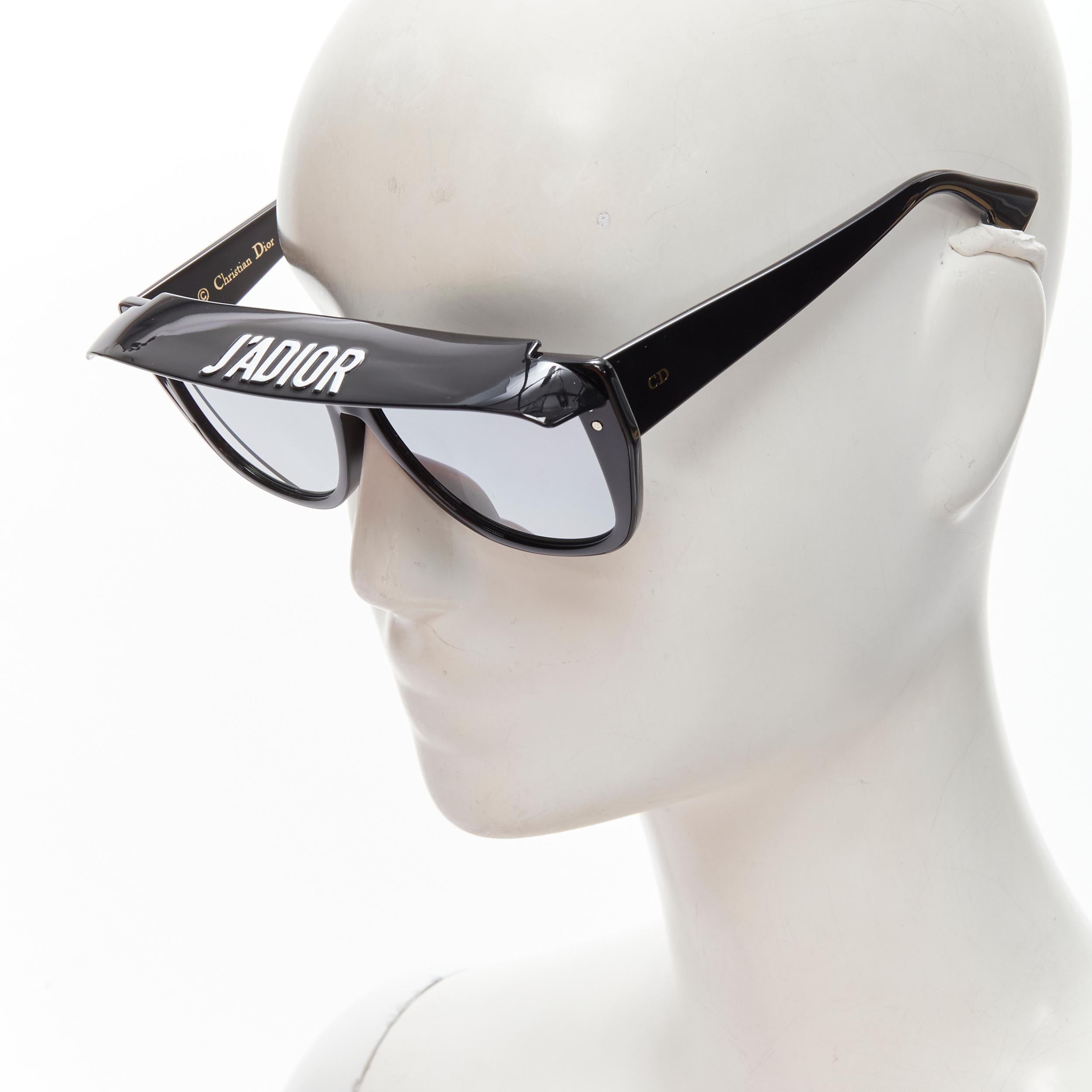 CHRISTIAN DIOR DiorClub2 J'Adior shielf black silver reflective sunglasses 
Reference: ANWU/A00086 
Brand: Dior 
Collection: DiorClub2 
Material: Acetate 
Color: Black 
Pattern: Solid 
Extra Detail: Detachable J'adior 'roof' shield. Mirrored lens.