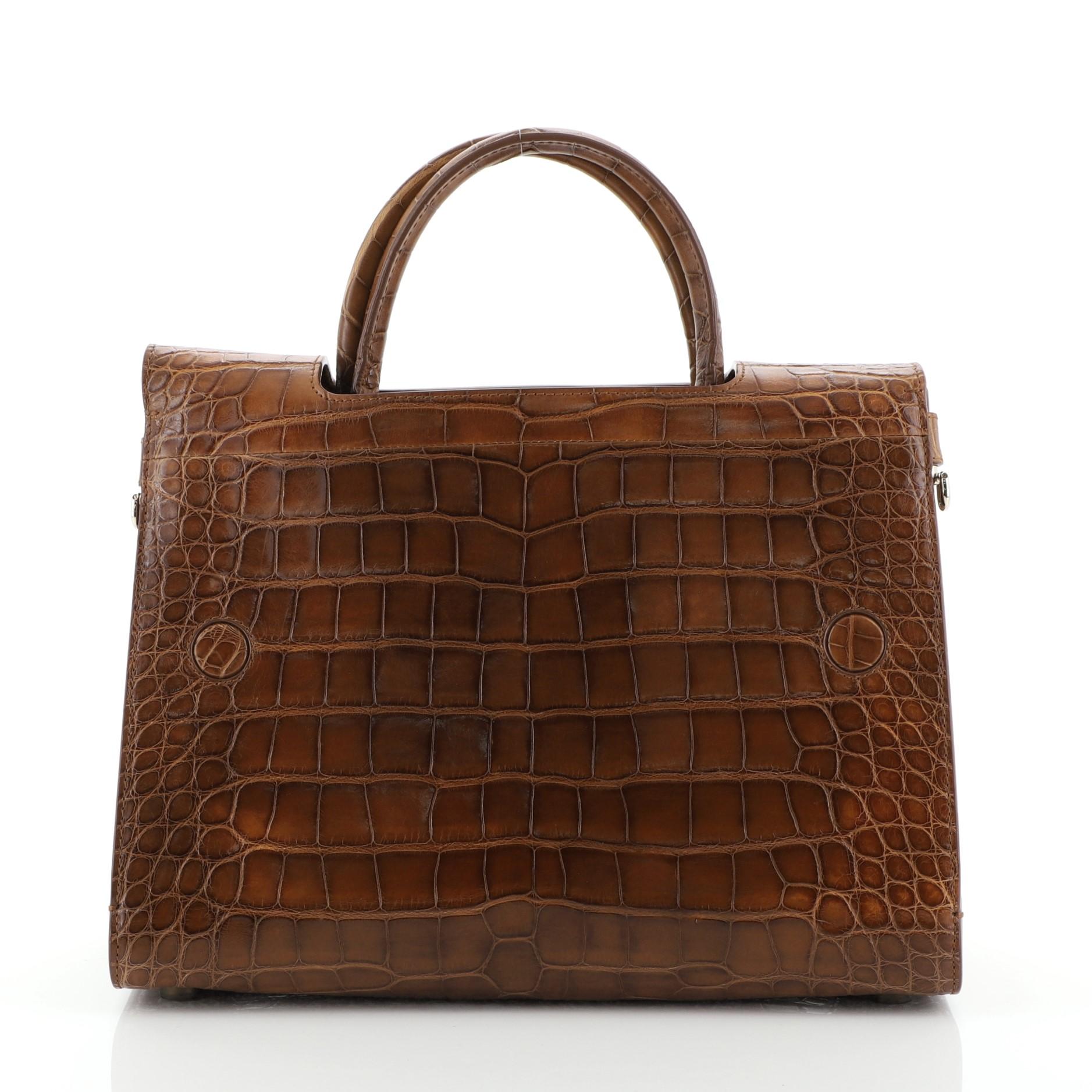 Christian Dior Diorever Handbag Alligator Medium In Good Condition In NY, NY