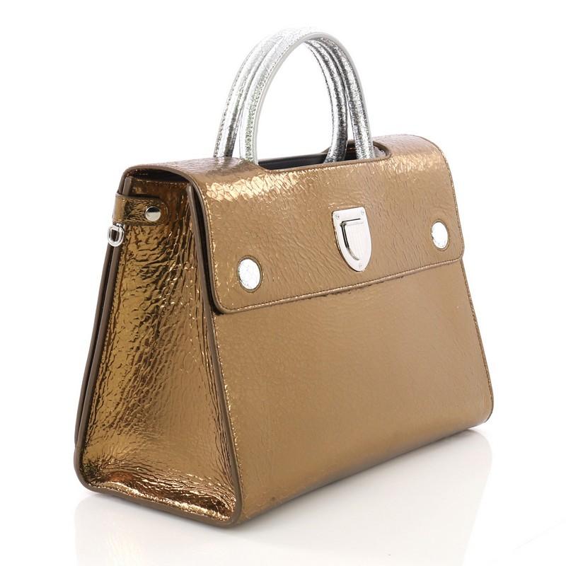 Brown Christian Dior Diorever Handbag Leather Medium