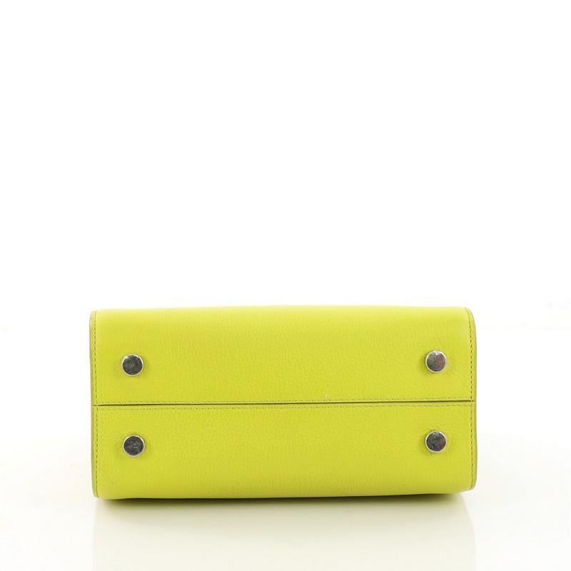 Yellow Christian Dior Diorever Handbag Leather Mini