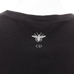 CHRISTIAN DIOR Diorevolution Schwarzes Leinen-T-Shirt mit Logoprint aus Baumwolle M