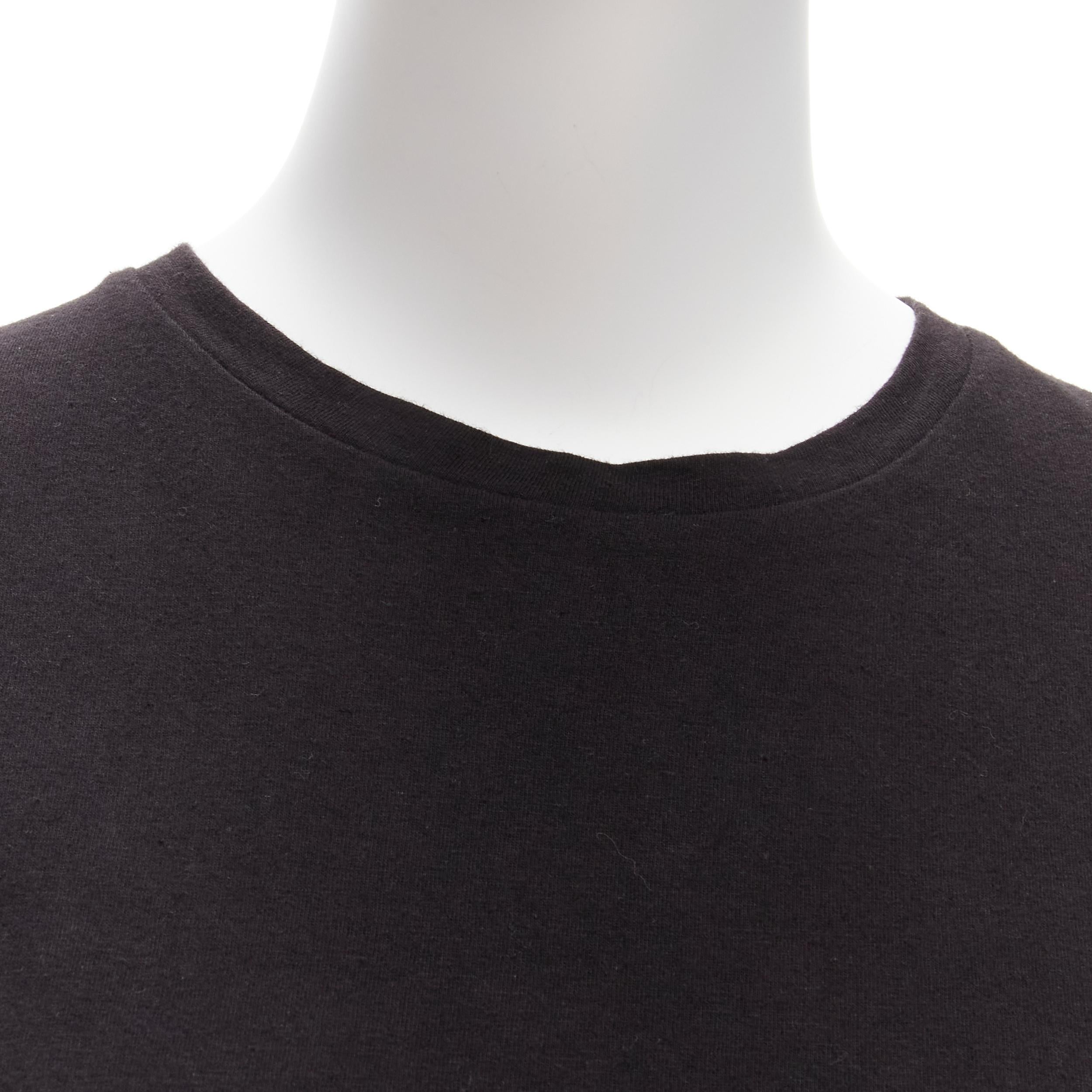 CHRISTIAN DIOR Diorevolution black cotton linen logo print tshirt M For Sale 3