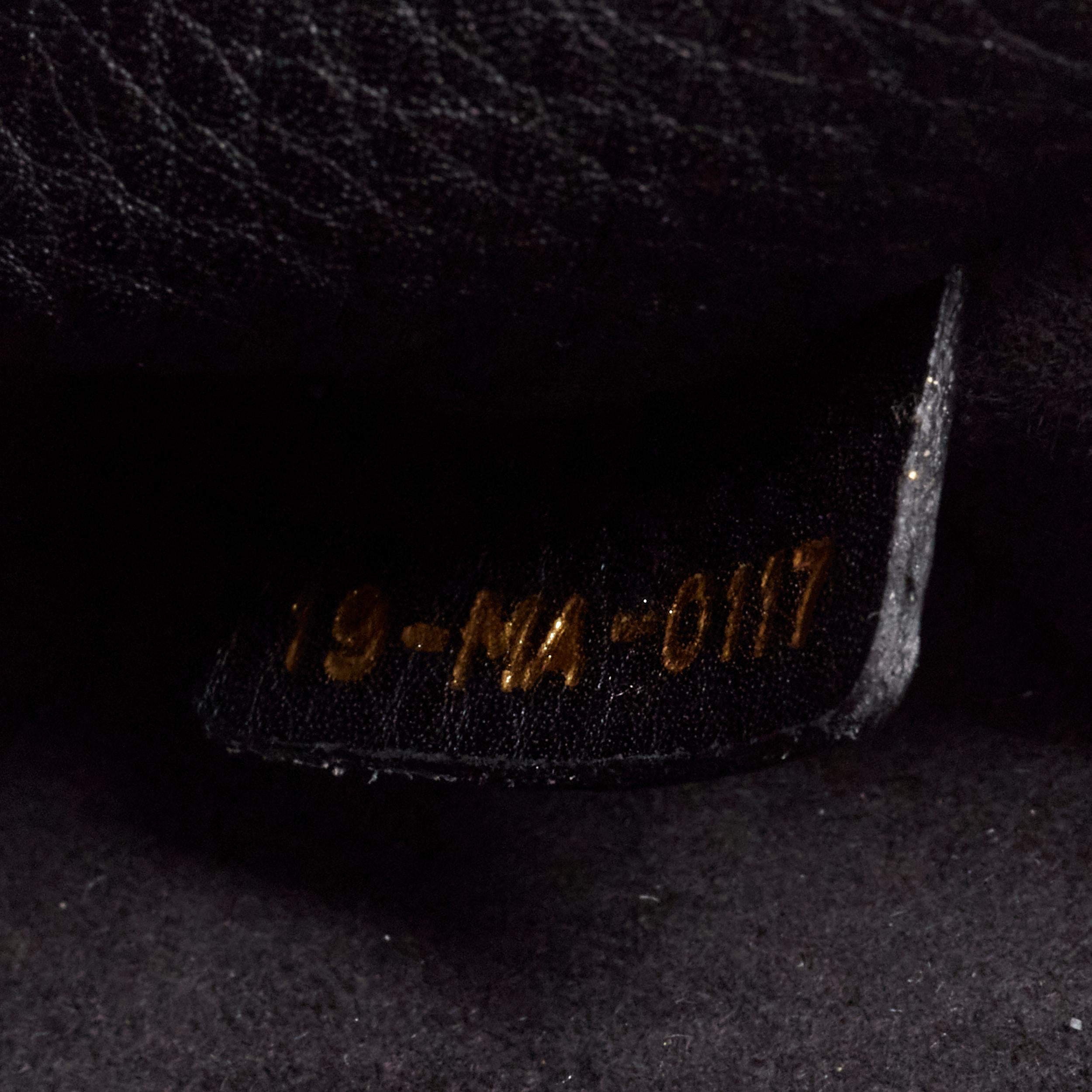 CHRISTIAN DIOR Diorevolution black gold leather logo canvas strap top handle bag 3