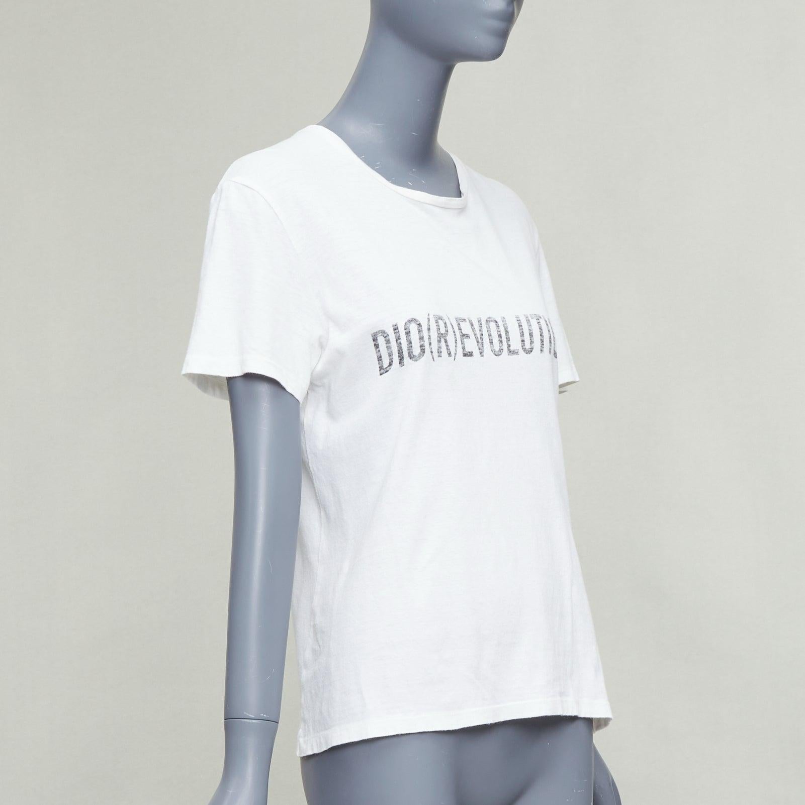 Grigio Christian Dior Dio(r)evolution crema, grigio, cotone e lino lavato, tshirt S. White in vendita