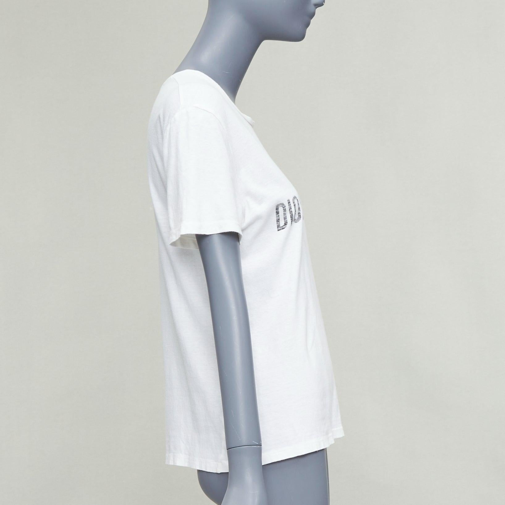 Christian Dior Dio(r)evolution crema, grigio, cotone e lino lavato, tshirt S. White In condizioni buone in vendita a Hong Kong, NT