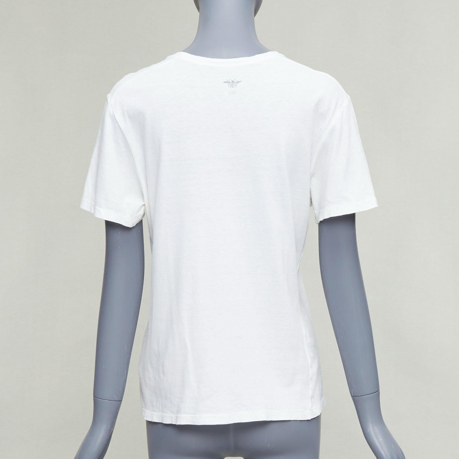 Donna Christian Dior Dio(r)evolution crema, grigio, cotone e lino lavato, tshirt S. White in vendita