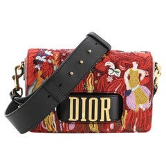 Christian Dior Dio(r)evolution Flap Bag Embroidered Canvas and Leather Medium