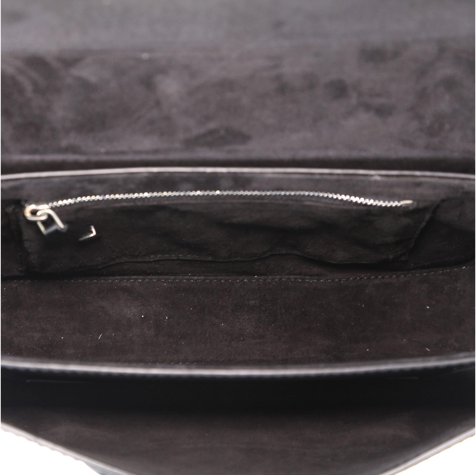 Black Christian Dior Dio(r)evolution Flap Bag Leather Medium