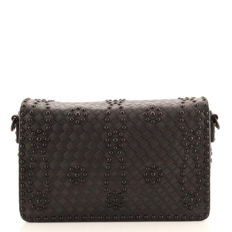 Christian Dior Dio(r)evolution Flap Bag Studded Embossed Leather Medium In Fair Condition In NY, NY