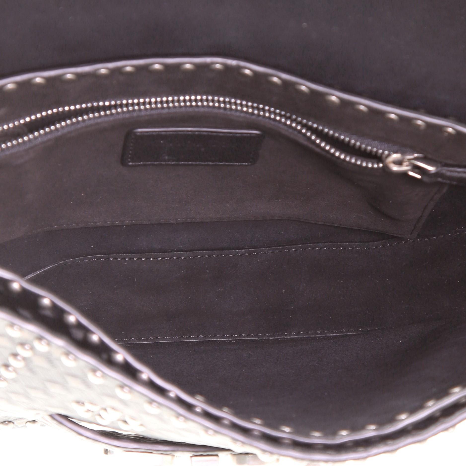 Christian Dior Dio(r)evolution Flap Bag Studded Embossed Leather Medium In Good Condition In NY, NY