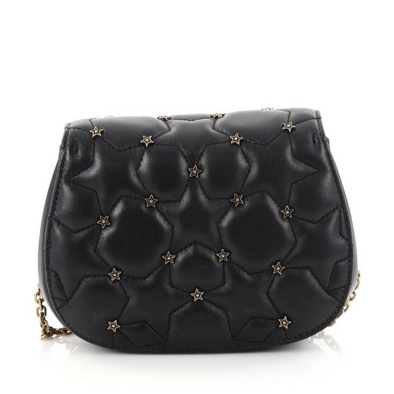 Christian Dior Dio(r)evolution Round Clutch with Chain Studded Leather Small In Good Condition In NY, NY