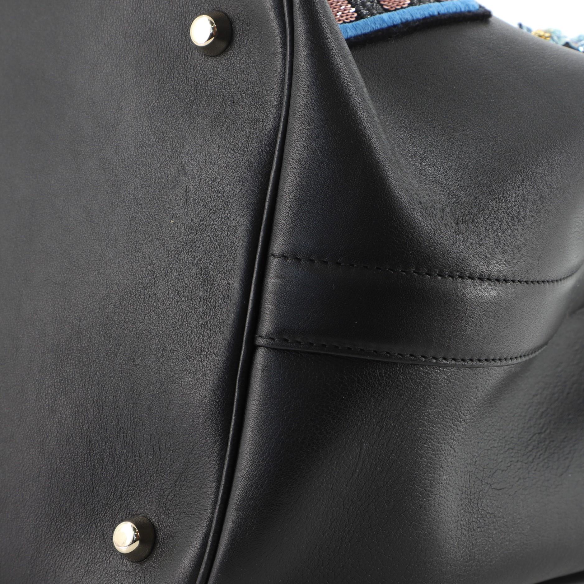 Christian Dior Diorific Bucket Bag Patch Embellished Leather Medium 1