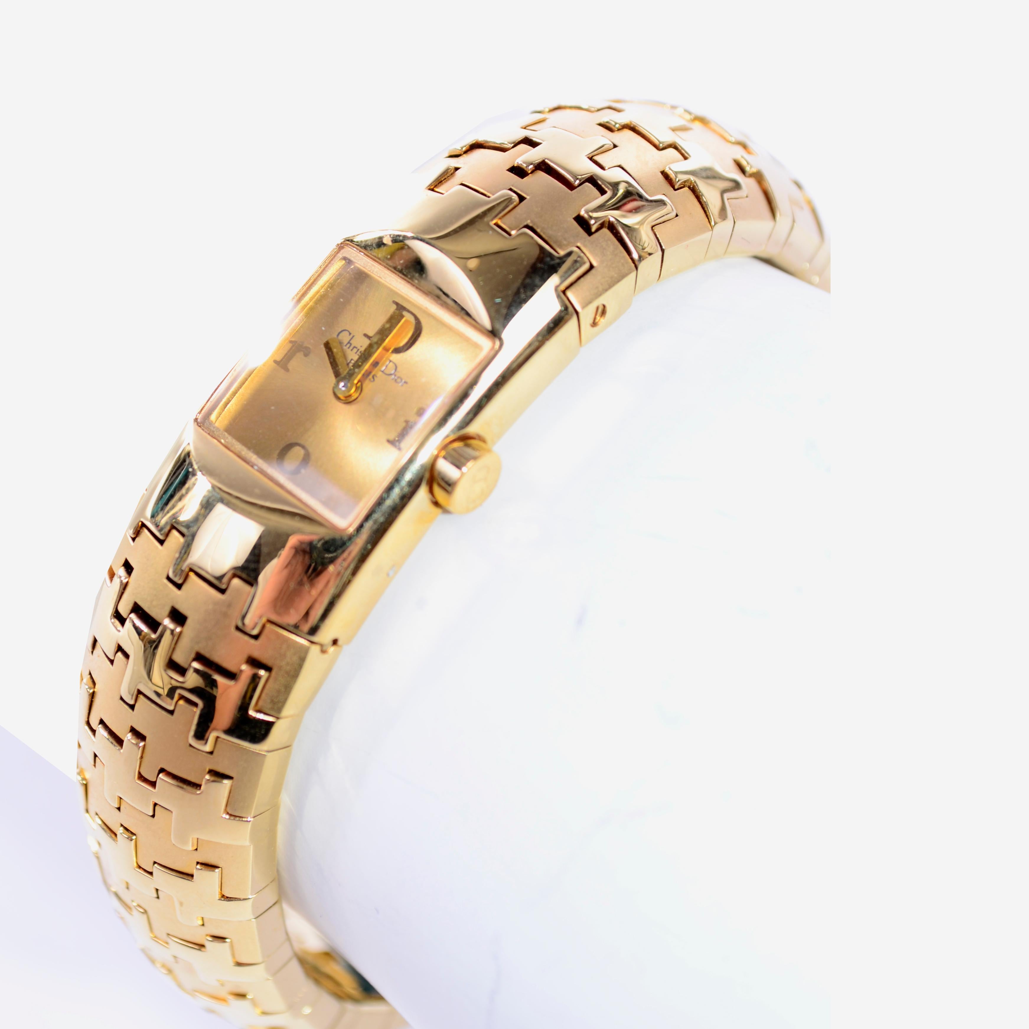 dior gold watch