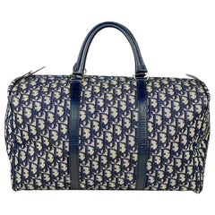 Vintage Christian Dior Diorissimo Blue Boston Handbag