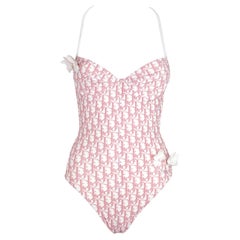 Christian Dior Diorissimo Girly Costume da bagno intero con decorazioni floreali
