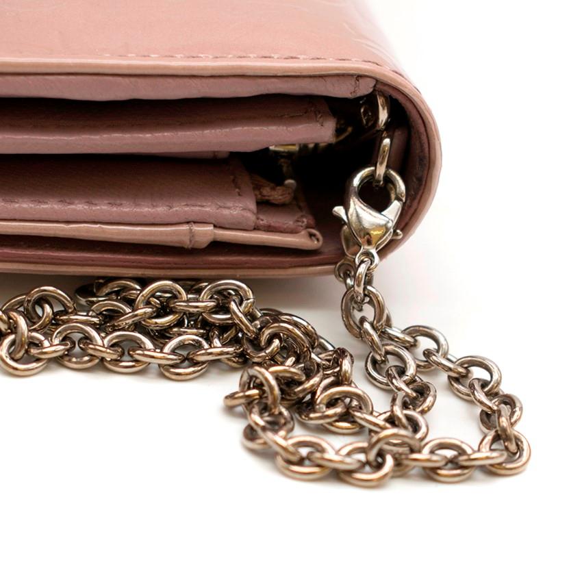 Christian Dior Diorissimo Patent Leather Chain Wallet 2