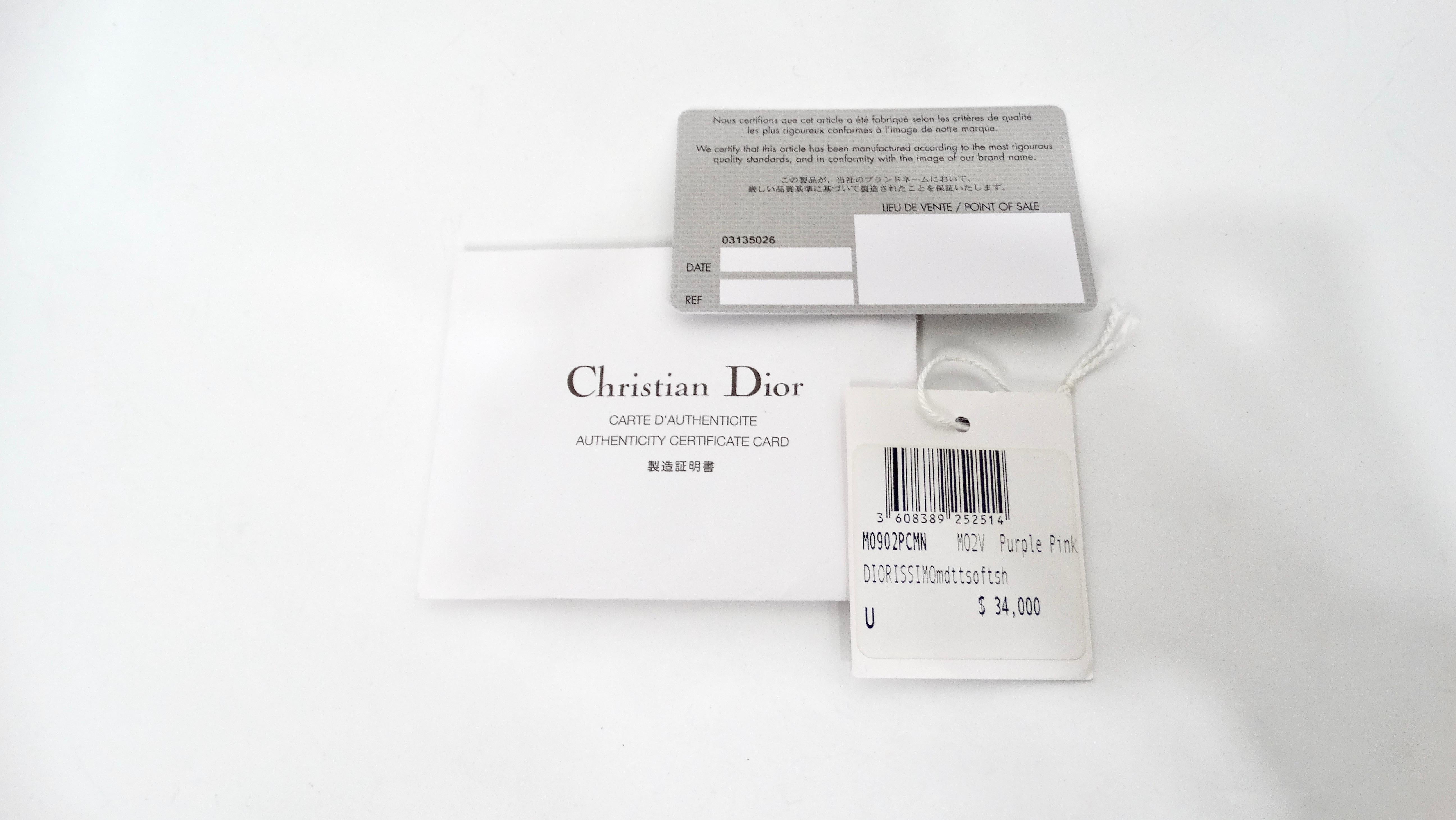 Christian Dior Diorissimo Purple Pink Crocodile Lady Dior Handbag en venta 7