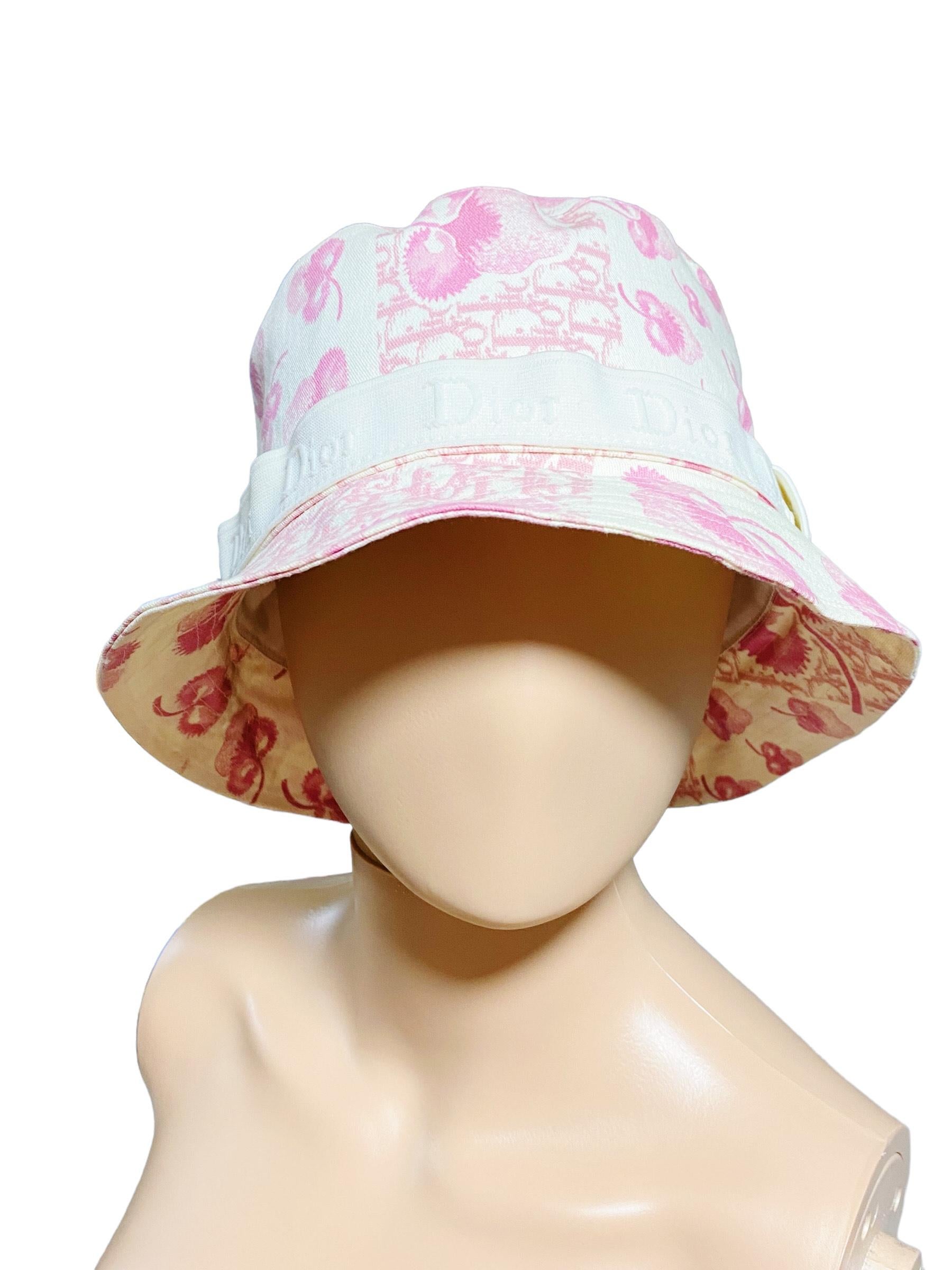 pink dior bucket hat