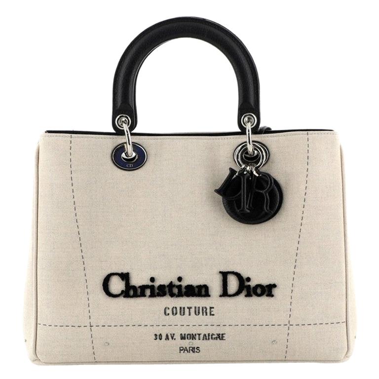 Christian Dior Diorissimo Tote Etoile Canvas Medium