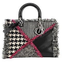 Christian Dior Diorissimo Tote Mixed Tweed with Fringe Medium