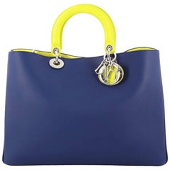 Christian Dior Diorissimo Tote Pebbled Leather Large