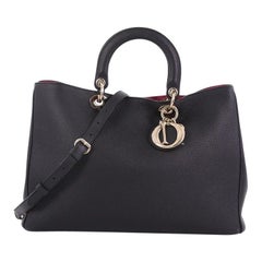 Christian Dior Diorissimo Tote Pebbled Leather Large