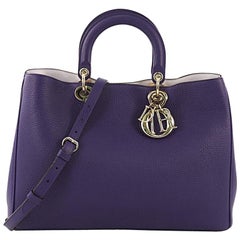 Christian Dior Diorissimo Tote Pebbled Leather Large