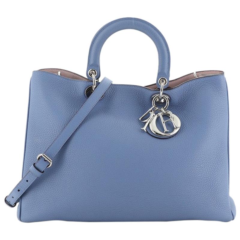 Christian Dior Diorissimo Tote Pebbled Leather Large at 1stDibs
