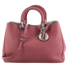 Christian Dior Diorissimo Tote Pebbled Leather Large