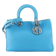 Christian Dior Diorissimo Tote Pebbled Leather Medium