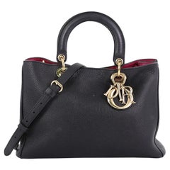 Christian Dior Diorissimo Tote Pebbled Leather Medium