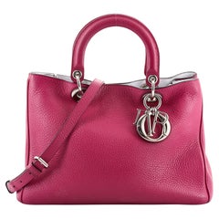 Christian Dior Diorissimo Tote Pebbled Leather Medium