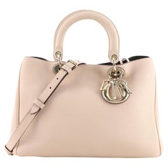 Christian Dior Diorissimo Tote Pebbled Leather Medium