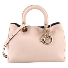 Christian Dior Diorissimo Tote Pebbled Leather Medium
