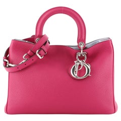 Christian Dior Diorissimo Tote Pebbled Leather Medium