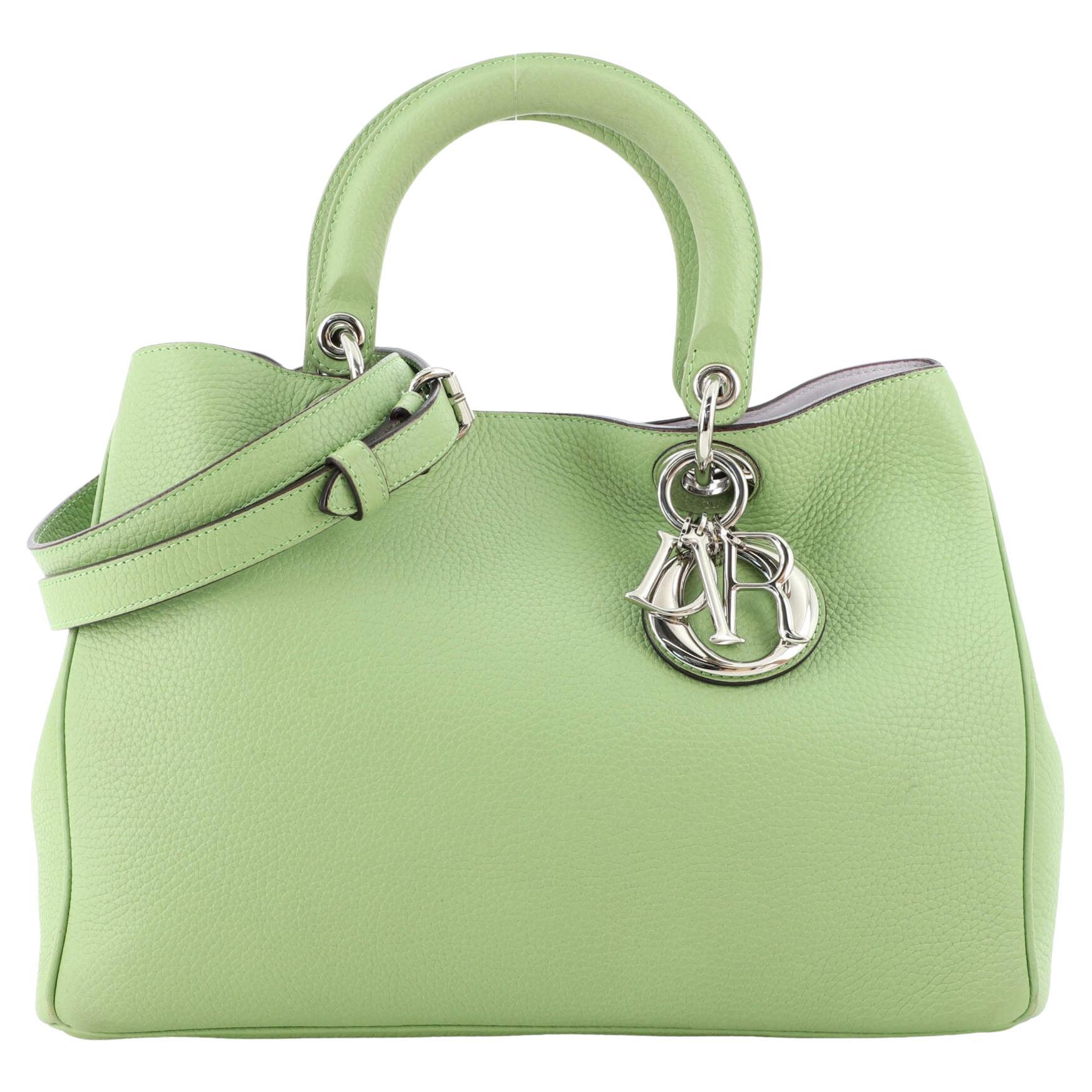 Dior Green Leather Medium Diorever Bag At 1stdibs Dior Green Handbag Dior Green Bag