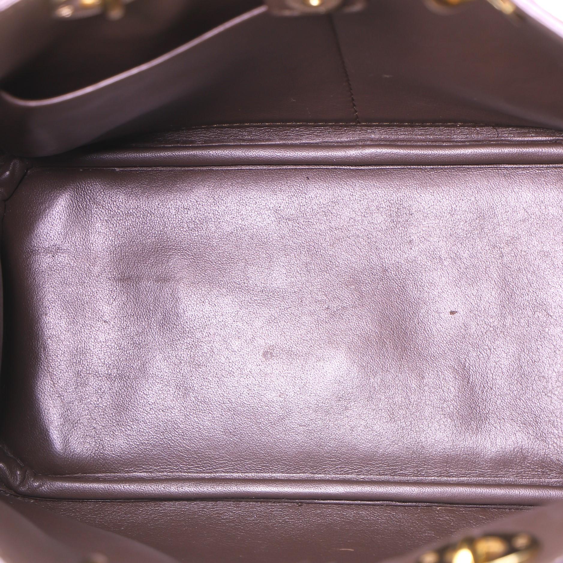 Christian Dior Diorissimo Tote Pebbled Leather Mini In Good Condition In NY, NY