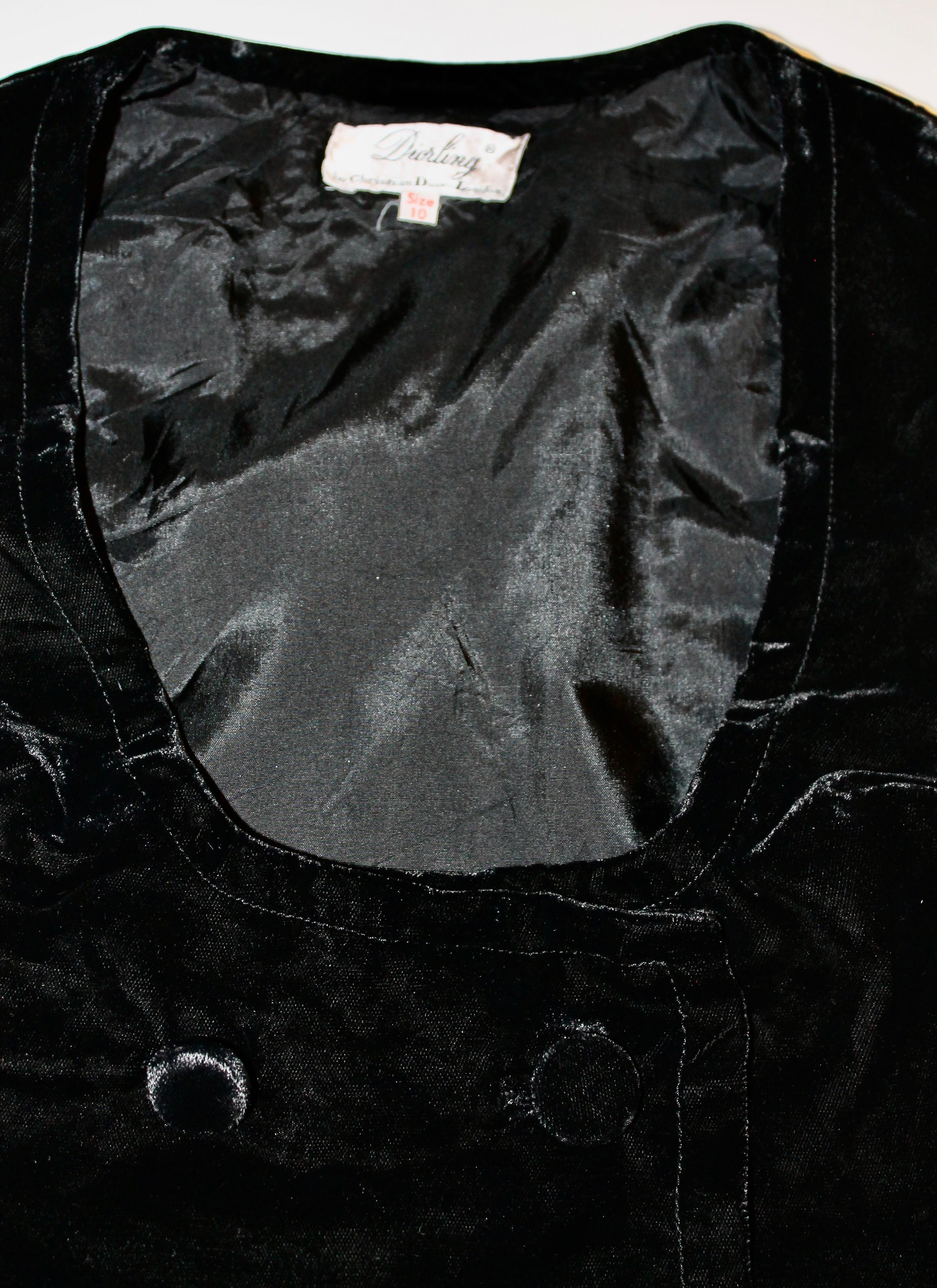 Chaleco de terciopelo negro 