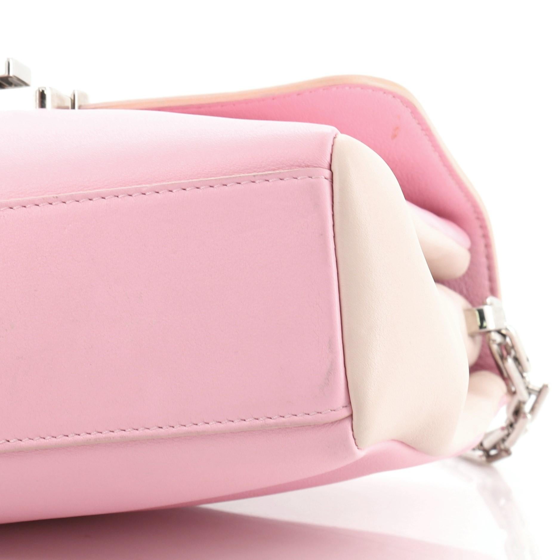 Pink Christian Dior Diorling Shoulder Bag Leather Large