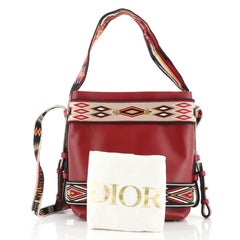 Christian Dior Diorodeo Hobo Calfskin with Embroidered Detail Small