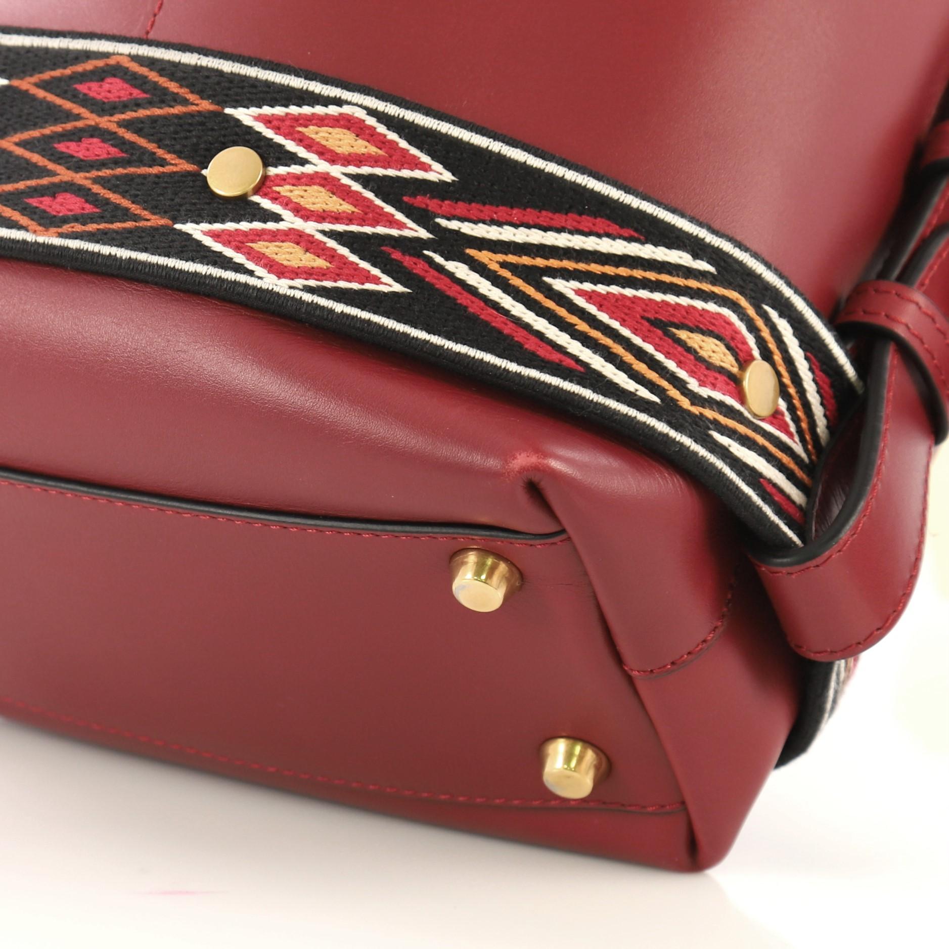Christian Dior DiorOdeo Hobo Calfskin with Embroidered Detail Small In Good Condition In NY, NY