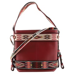 Christian Dior Diorodeo Hobo Calfskin with Embroidered Detail Small