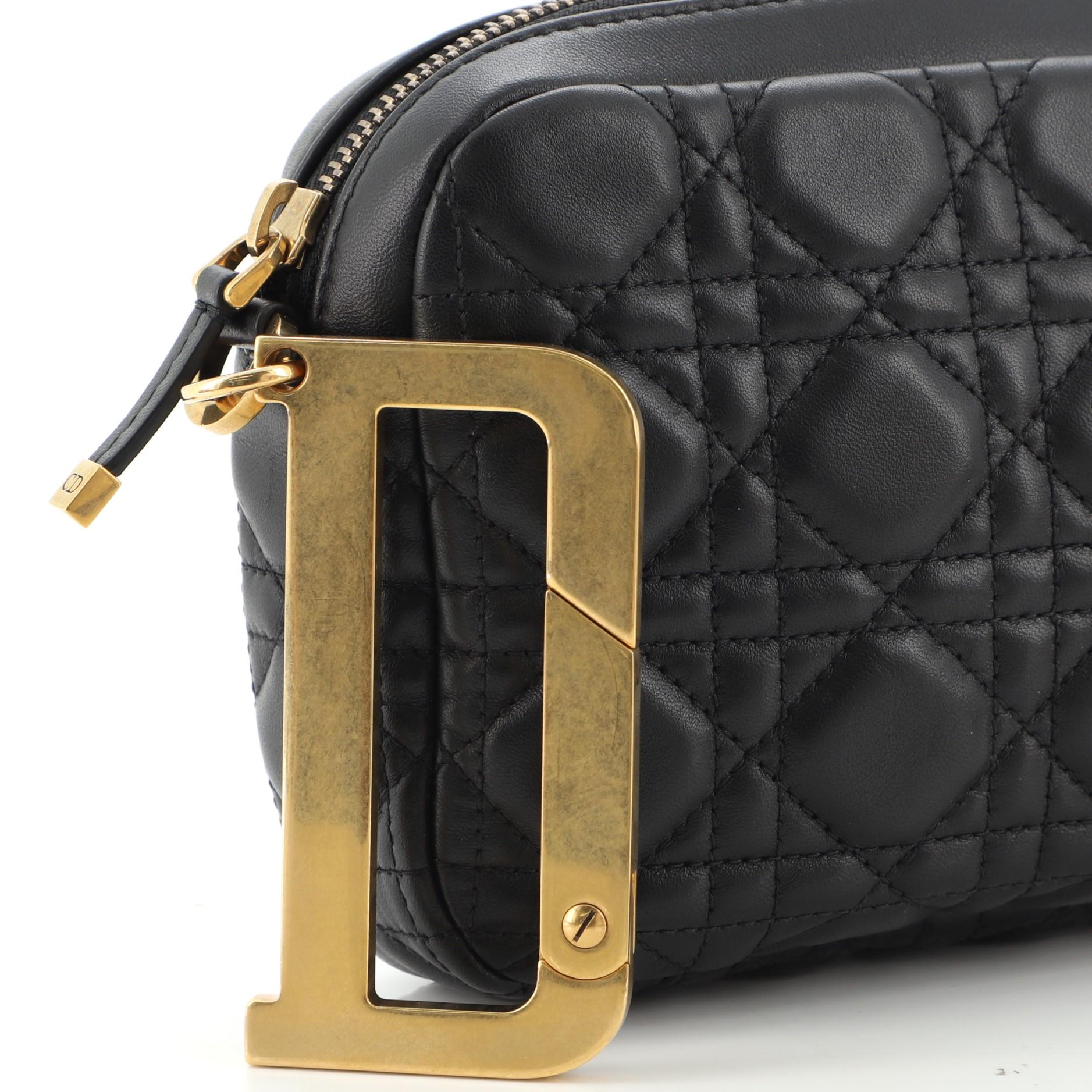 Christian Dior Diorquake Embrague Cannage Acolchado Piel de Cordero Pequeño 2
