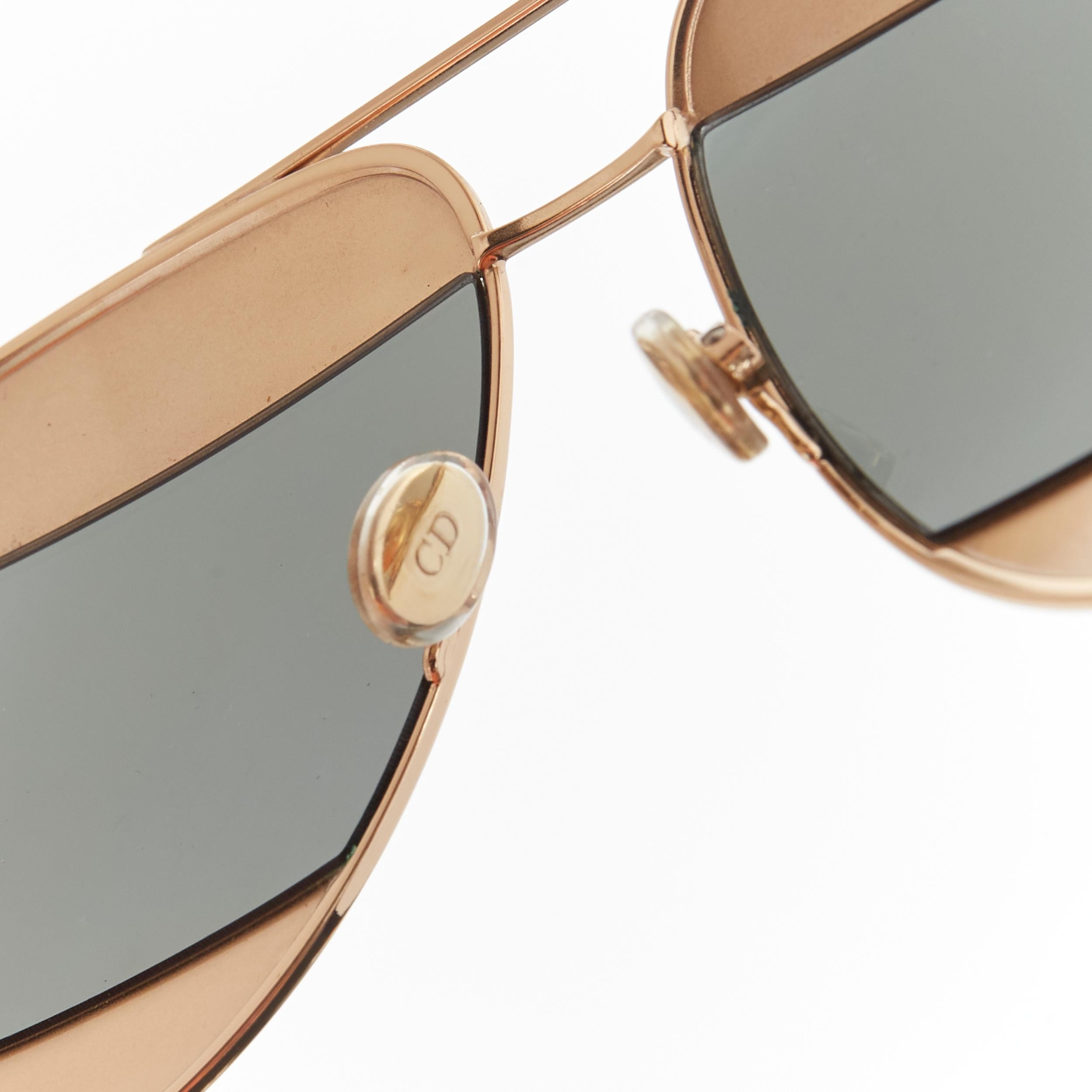 Women's CHRISTIAN DIOR DiorSplit1 mirrored gold silver aviator sunglasses