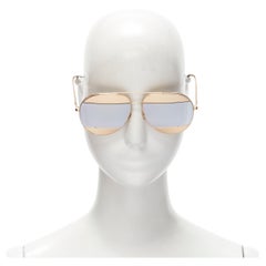 CHRISTIAN DIOR - Lunettes de soleil aviateur DiorSplit1 miroir or et argent