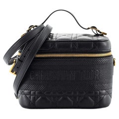 Christian Dior Dior Travel Convertible Waschtischkoffer Cannage Gestepptes Lammfell 