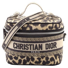 Christian Dior Travel Vanity Case convertible en toile brodée Mizza