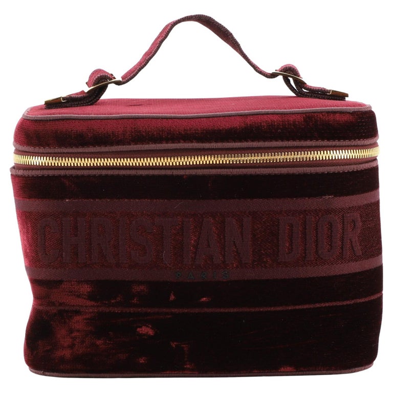 Christian Dior DiorTravel Vanity Case Embroidered Velvet For Sale at