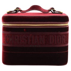 Christian Dior Travel Vanity Case en velours brodé